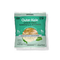 Outer Aisle Cauliflower Bread | Everything But The Carbs | Keto, Gluten  Free, Low Carb Cauliflower 'Everything' Sandwich Breads | 5 Pack | 30 Rounds